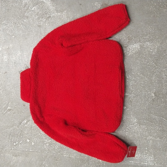 NEW! Women's Wondershop Faux Shearling Matching Family Half Zip Pullover, Red - Picture 8 of 14